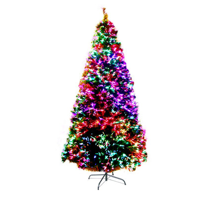 Jingle Jollys Christmas Tree 1.8M LED Xmas trees Optic Fibre Warm White