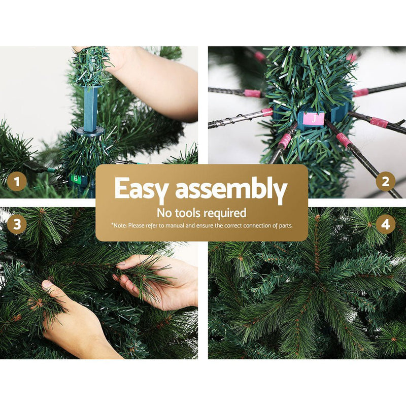 Jingle Jollys Christmas Tree 1.8M Xmas Trees Decorations Pine-Needle 1024 Tips Payday Deals