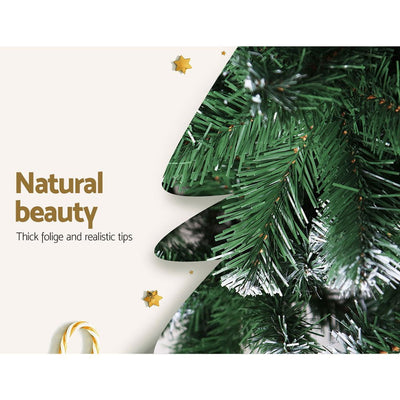 Jingle Jollys Christmas Tree 1.8M Xmas Trees Decorations Snowy Green 800 Tips Payday Deals