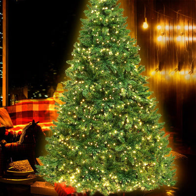Jingle Jollys Christmas Tree 2.1M 7FT 1134 LED Light Xmas Decorations Warm White Payday Deals
