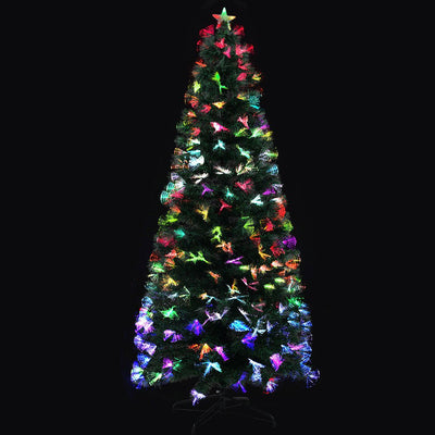 Jingle Jollys Christmas Tree 2.1M 7FT LED Xmas Multi Colour Lights Optic Fibre Payday Deals