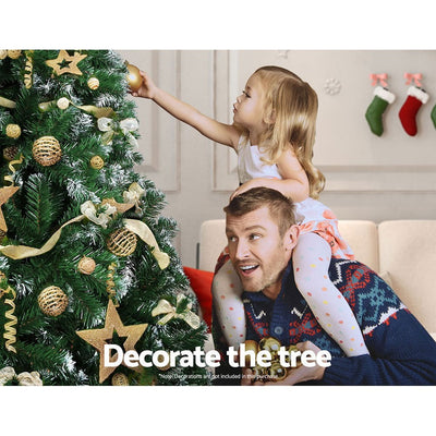 Jingle Jollys Christmas Tree 2.1M Xmas Trees Decorations Snowy Green 1000 Tips Payday Deals