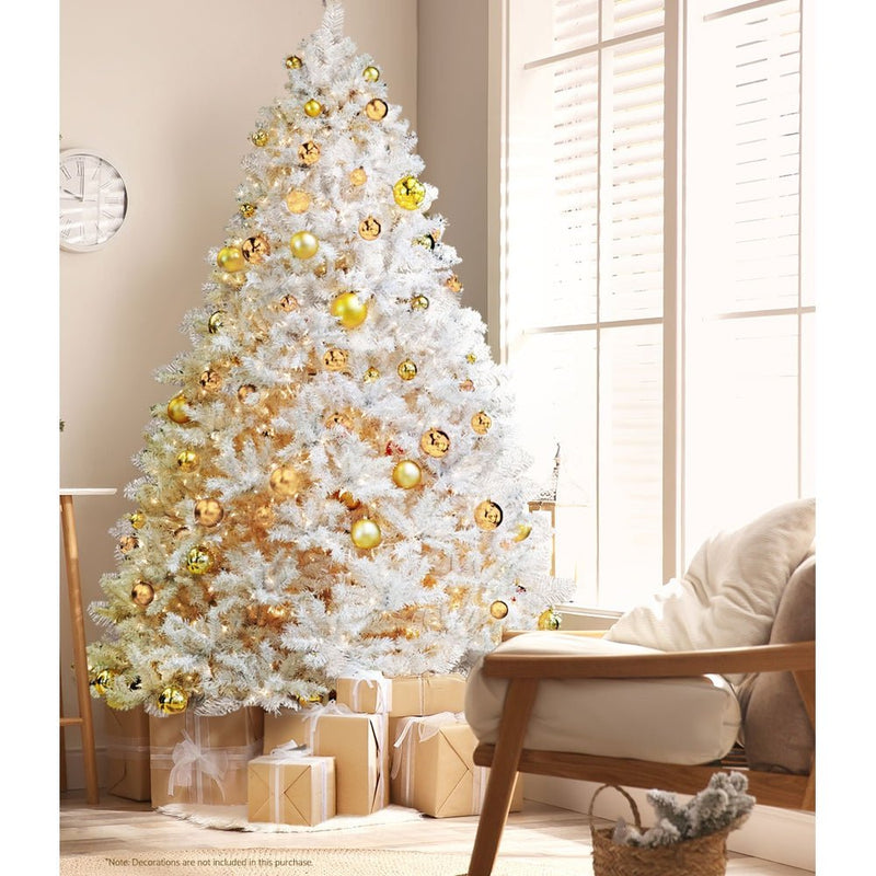 Jingle Jollys Christmas Tree 2.1M Xmas Trees Decorations White 1000 Tips Payday Deals