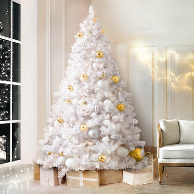 Jingle Jollys Christmas Tree 2.1M Xmas Trees Decorations White 1000 Tips Payday Deals