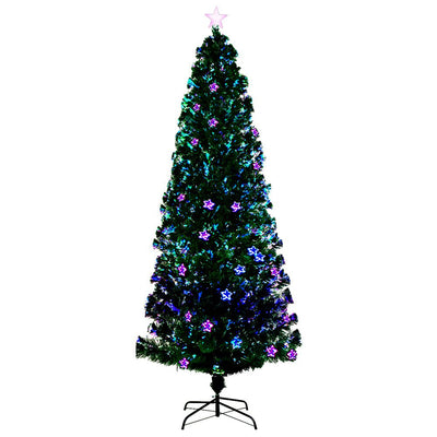 Jingle Jollys Christmas Tree 2.4M LED Xmas trees with Lights Multi Colour Payday Deals