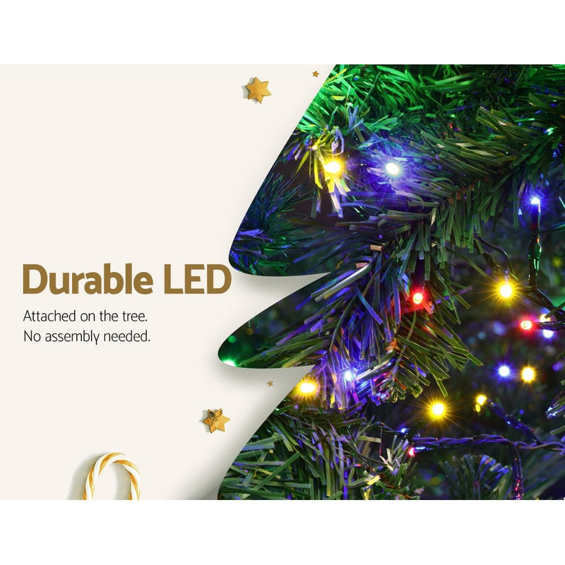 Jingle Jollys Christmas Tree 2.4M Xmas Tree with 3190 LED Lights Multi Colour Payday Deals