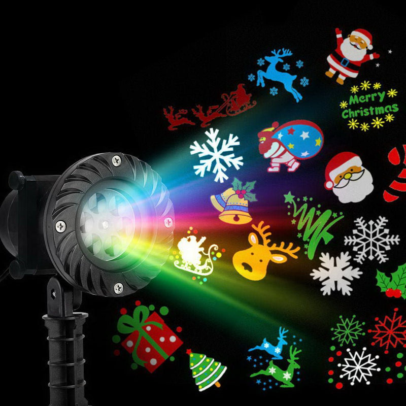Jingle Jollys Pattern LED Laser Landscape Projector Light Lamp Christmas Party Payday Deals