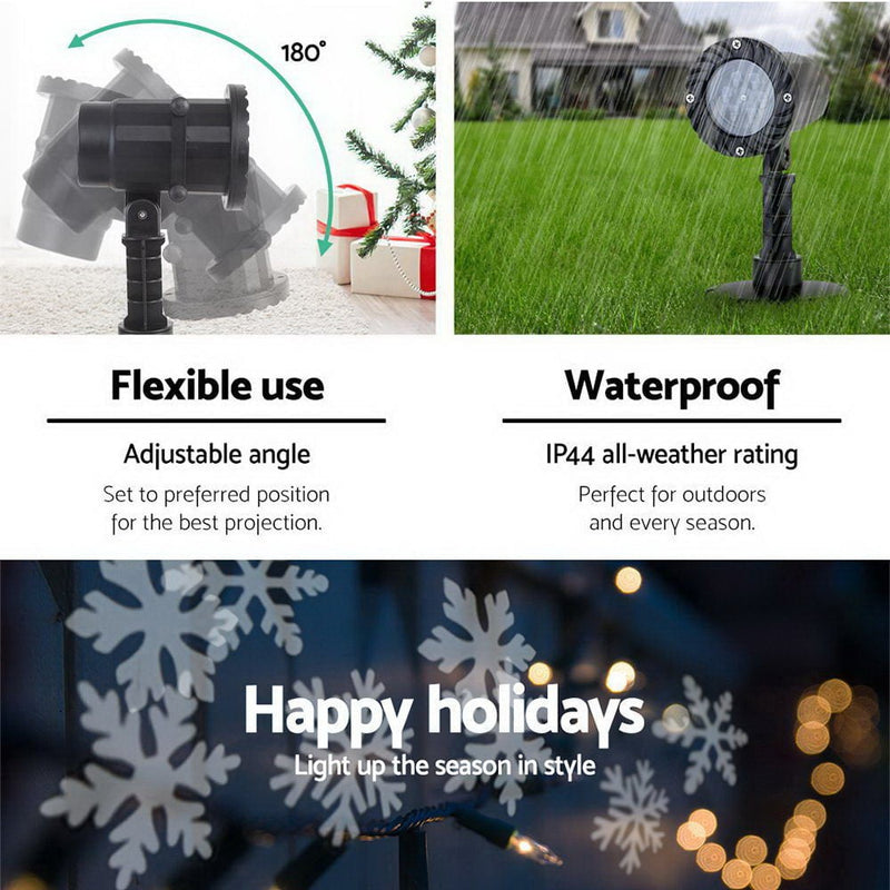Jingle Jollys Pattern LED Laser Landscape Projector Light Lamp Christmas Party Payday Deals