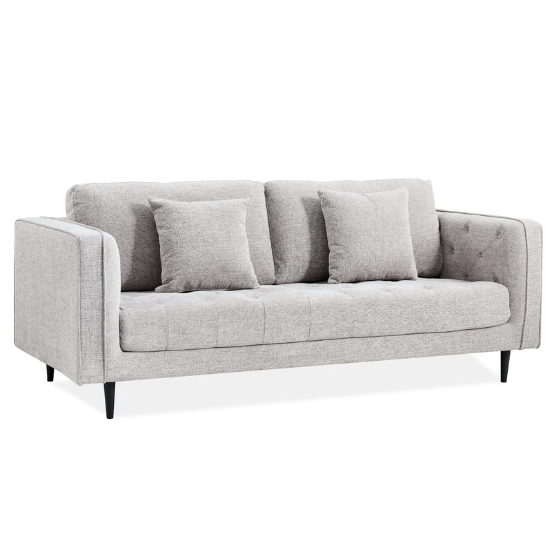 Jolie 3 Seater Sofa Fabric Uplholstered Lounge Couch - Quartz Payday Deals