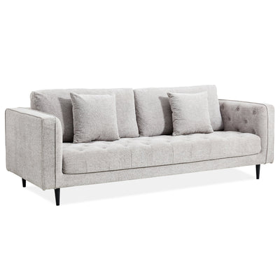 Jolie XL Size 3 Seater Sofa Fabric Uplholstered Lounge Couch - Quartz Payday Deals