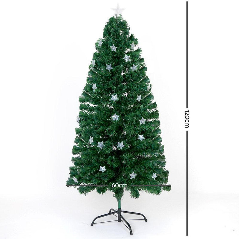 Jingle Jollys Christmas Tree 1.2M LED Xmas trees with Lights Multi Colour Payday Deals