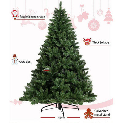 Jingle Jollys 2.1M 7FT Christmas Tree Xmas Decoration Green Home Decor Bonus Bags Payday Deals