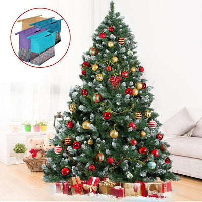 Jollys 2.1M 7FT Christmas Tree Xmas Decorations Snowy Home Decor 1000 Tips Bonus Bag