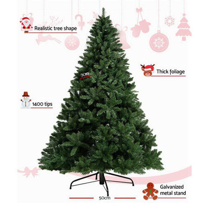 Jollys 2.4M 8FT Christmas Tree Xmas Decoration Green Home Decor Bonus Bags