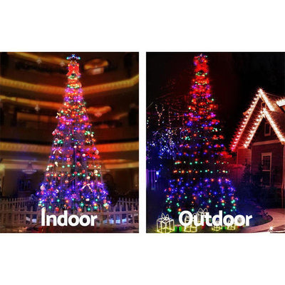 Jollys 3.6M LED Christmas Tree Inflatable Set Lights Xmas Optic Fibre Decor