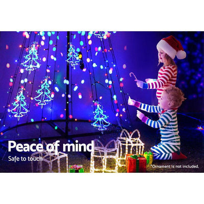 Jollys 3.6M LED Christmas Tree Inflatable Set Lights Xmas Optic Fibre Decor
