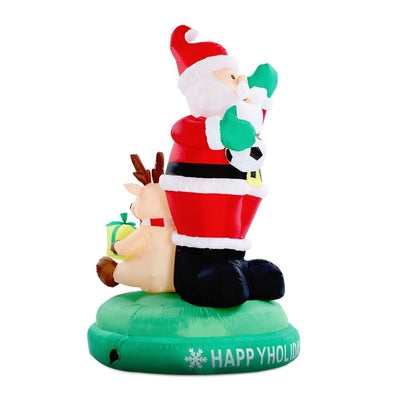Jollys Christmas 1.8M Inflatables Santa Reindeer Light Decoration