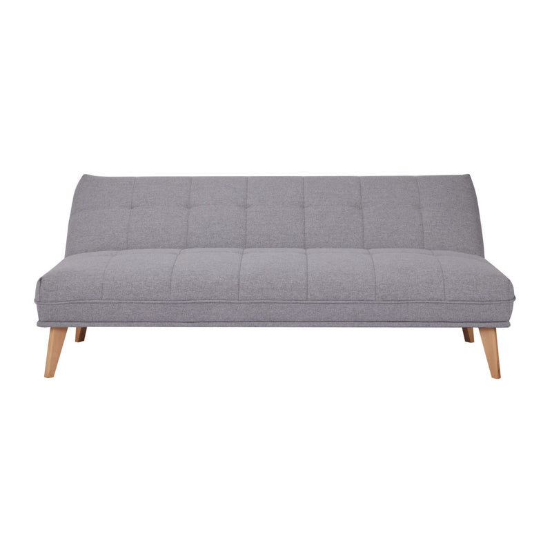 Jovie 3 Seater Sofa Queen Bed Fabric Uplholstered Lounge Couch - Light Grey Payday Deals