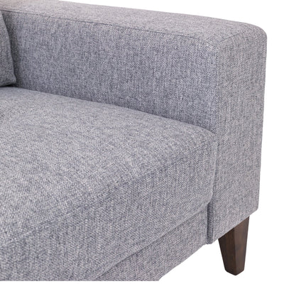 Juliet 2 Seater Sofa Soft Fabric Uplholstered Lounge Couch with LHF Chaise Grey Payday Deals