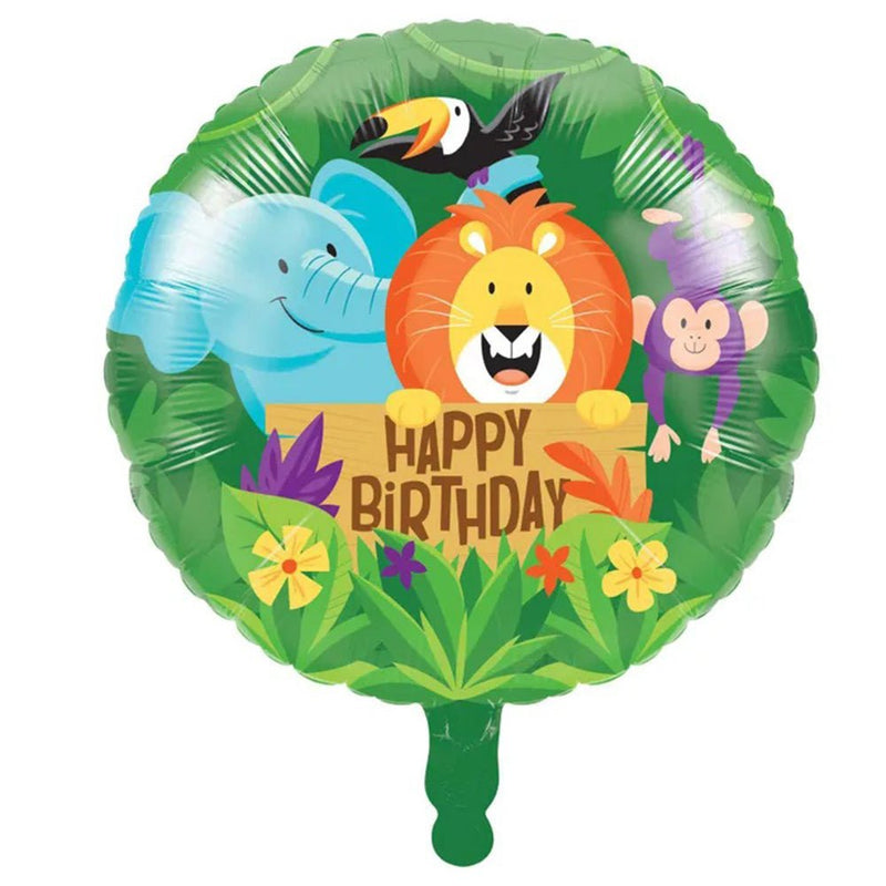 Jungle Safari Happy Birthday Foil Balloon Payday Deals