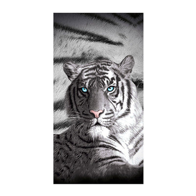 Just Home Blue Eyes Stripes Tiger Bath Beach Towel