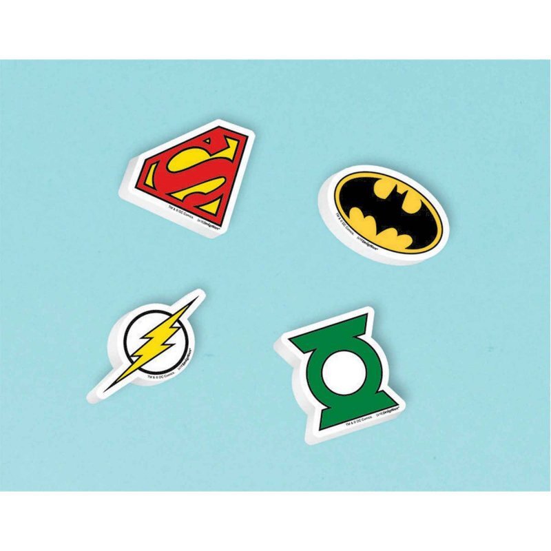 Justice League Eraser Party Loot Favours 12 Pack Payday Deals