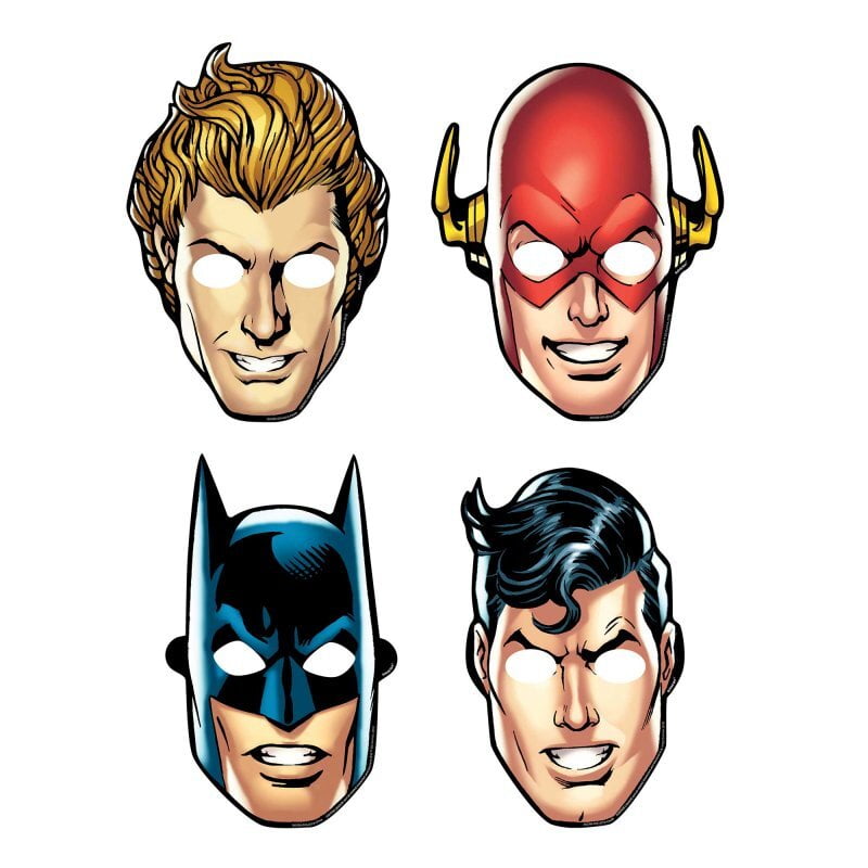 Justice League Heroes Unite Paper Masks 8 Pack Payday Deals