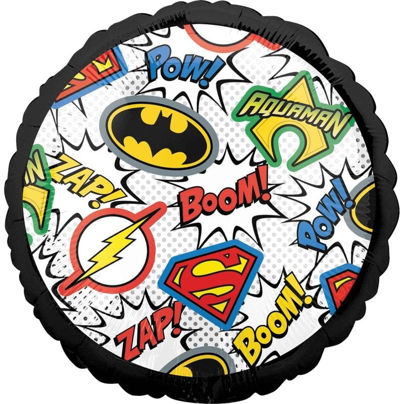 Justice League Round Foil Balloon Payday Deals