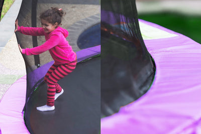 Kahuna 12ft Trampoline Free Ladder Spring Mat Net Safety Pad Cover Round Enclosure - Purple Payday Deals