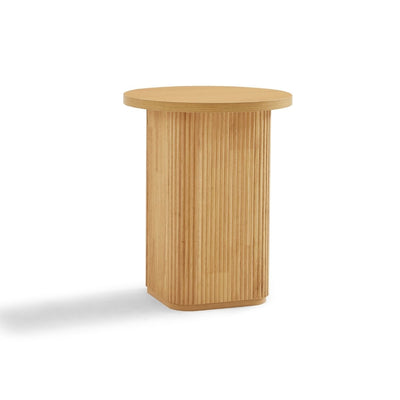Kate Round Column Side Table in Natural Payday Deals