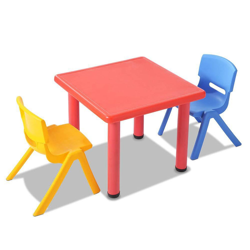 Keezi 3 Piece Kids Table and Chair Set - Red