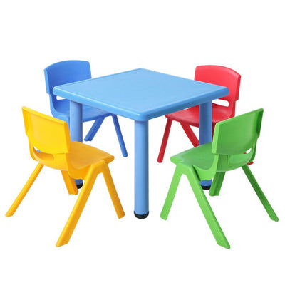 Keezi 5 Piece Kids Table and Chair Set - Blue Payday Deals