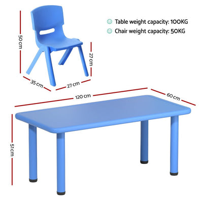 Keezi 9PCS Kids Table and Chairs Set Children Study Desk Furniture Plastic 8 Chairs Payday Deals