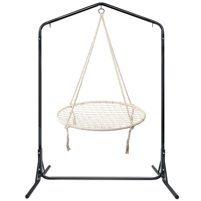 Keezi Kids Outdoor Nest Spider Web Swing Hammock Chair with Stand Garden 100cm Payday Deals