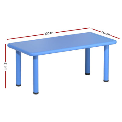 Keezi Kids Table Plastic Square Activity Study Desk 60X120CM Payday Deals