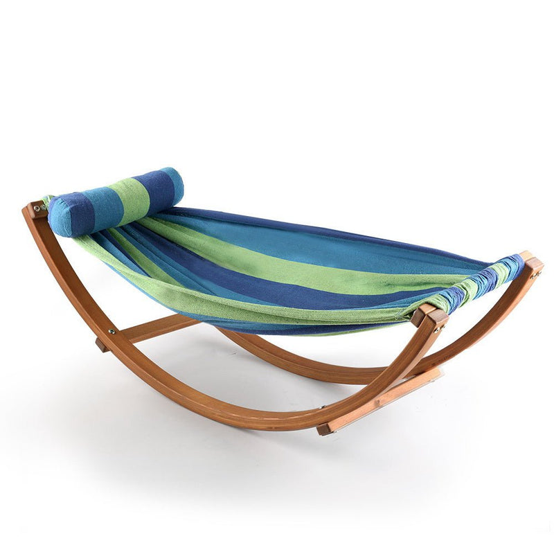 Keezi Kids Timber Hammock Bed Swing - Blue Payday Deals