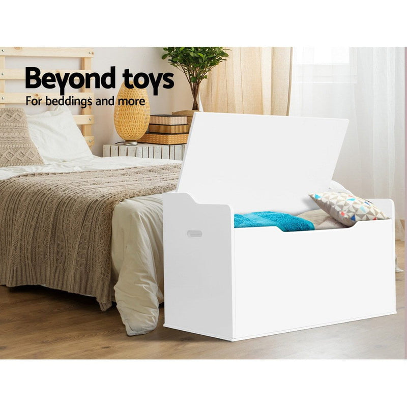 Keezi Kids Toy Chest Storage Bench Cabinet Organiser Blanket Children Clothes Payday Deals