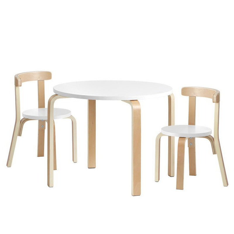 Keezi Nordic Kids Table Chair Set 3PC Desk Activity Study Play Children Modern Payday Deals