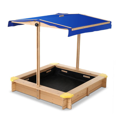 Keezi Wooden Outdoor Sand Box Set Sand Pit- Natural Wood Payday Deals