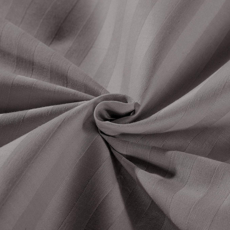 Kensington 1200 Thread Count 100% Egyptian Cotton Sheet Set Stripe Hotel Grade Queen Charcoal Payday Deals