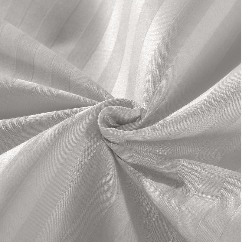 Kensington 1200 Thread Count 100% Egyptian Cotton Sheet Set Stripe - Super King - Grey Payday Deals