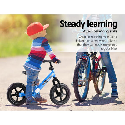 Rigo Kids Balance Bike Ride On Toys Push Bicycle Wheels Toddler Baby 12" Bikes Blue Payday Deals