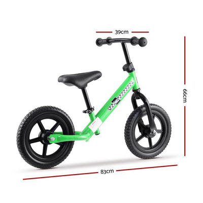 Rigo Kids Balance Bike Ride On Toys Push Bicycle Wheels Toddler Baby 12" Bikes Green Payday Deals