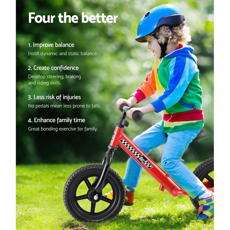 Rigo Kids Balance Bike Ride On Toys Push Bicycle Wheels Toddler Baby 12" Bikes Red Payday Deals