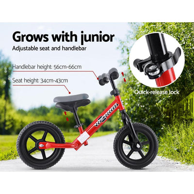 Rigo Kids Balance Bike Ride On Toys Push Bicycle Wheels Toddler Baby 12" Bikes Red Payday Deals
