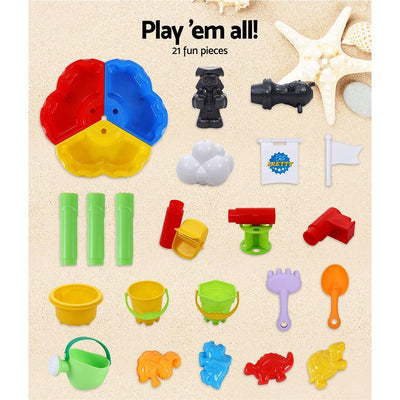 Keezi Kids Beach Sand and Water Sandpit Outdoor Table Childrens Bath Toys Payday Deals