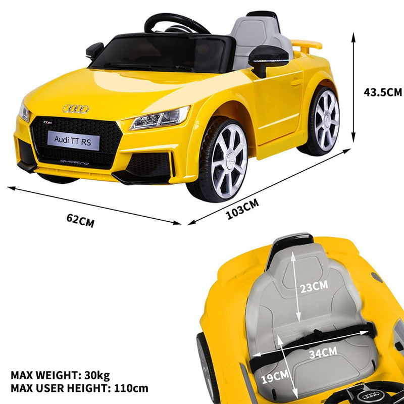 Kids Ride On Car 12V Battery Audi Licensed Electric Toy Remote Control Motor Payday Deals