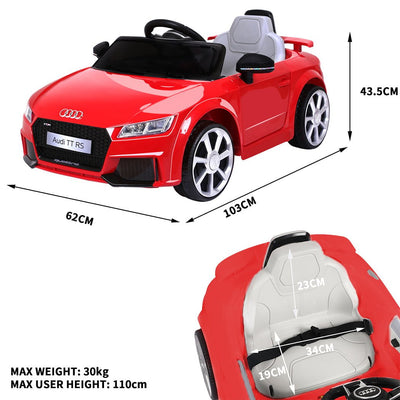 Kids Ride On Car 12V Battery Audi Licensed Electric Toy Remote Control Motor Payday Deals