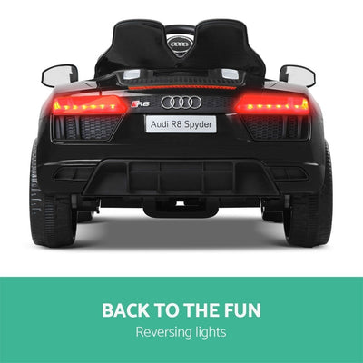 Kids Ride On Car Audi R8 Licensed Electric 12V Black Payday Deals