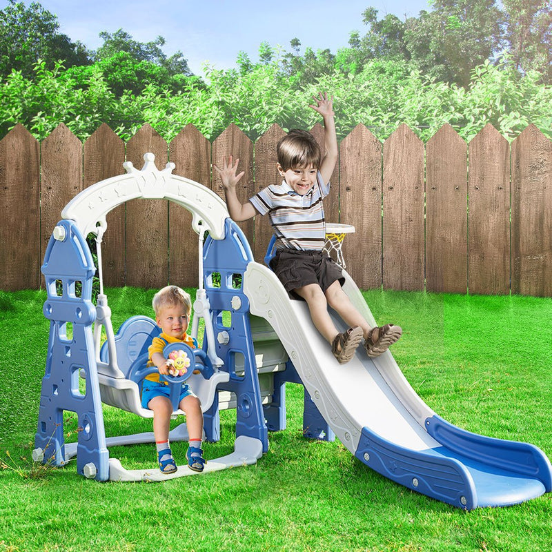 Kids Slide Swing Basketball Ring Hoop Activity Center Toddlers Play Set Outdoor Payday Deals